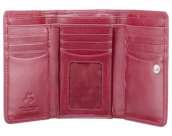 Tri Fold RFID Protected Purse Wallet by VISCONTI - Red - HT32 - Ladies Purse - Womens Wallet