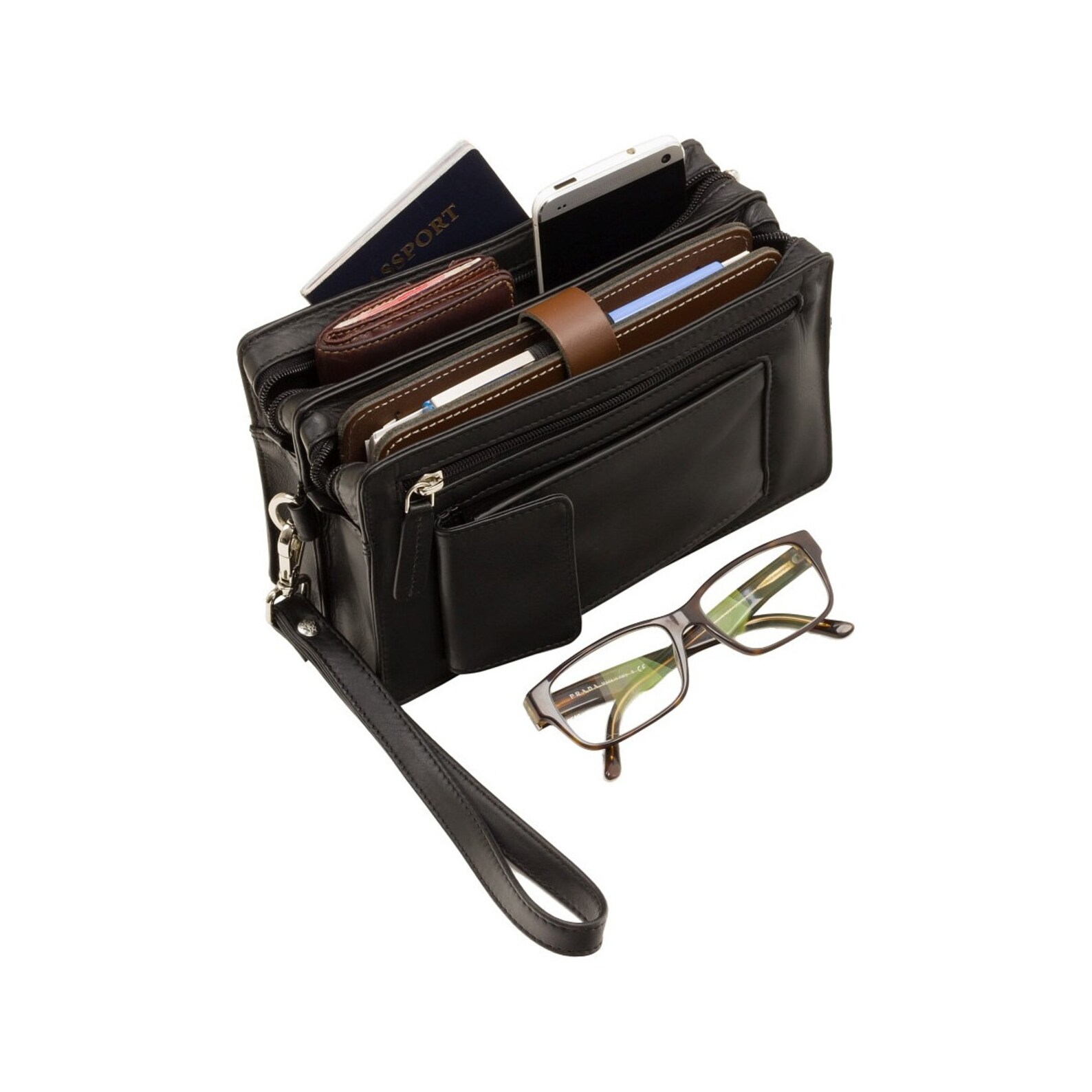 Men's Wrist Bag Premium Leather Bag Wrist Bag Mens Etsy UK