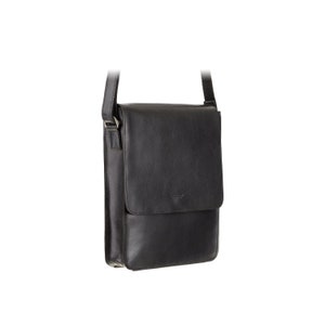 VISCONTI Sling Bags Collection - Skyler - Noir - Sac en Cuir pour Femme - Sac en Cuir Unisexe - Sac Homme Messanger - Sac Messenger A5