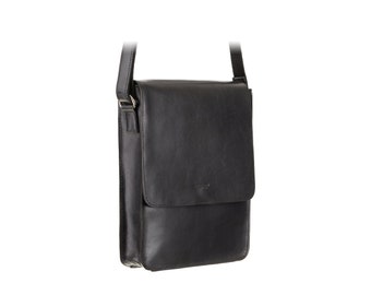 VISCONTI Sling Bags Collection - Skyler - Black - Leather Bag for Ladies - Unisex Leather Bag - Man Messanger Bag - Messenger Bag A5