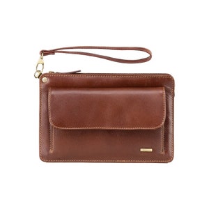 VISCONTI Tuscan Business Cases - Ted - Brown - Men's Wrist Bag - Luxury Leather Bag - Wrist Bag - Mens Bag - Real Leather - 02617
