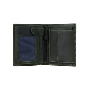 VISCONTI RFID Leather Wallet - Oil GREEN - Hunters Collection - Expandable Wallet - 709 - Cash and Coin Holder - Card Case - Bi-Fold