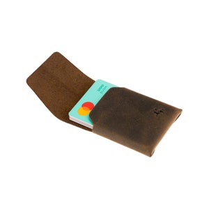Origami Micro Oil Tan Wallet by VISCONTI - Handmade Leather Card Wallet - RW50 Oil Tan