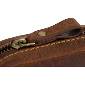 Handmade Small Leather Bag - Cross Body Small Leather Satchel - Leather Bags For Men by VISCONTI - Havanna Tan Premium Leather - TC68 image 8