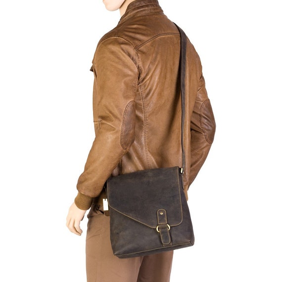 Visconti leather messenger clearance bag