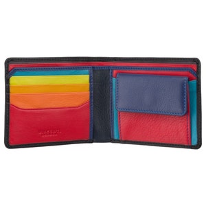 Colorful Interior Leather Wallet by VISCONTI - Handmade Leather Wallets - Perfect Gift For Him - Groomsmen Gifts - SP61