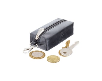 Rectangle Keyring Perfect For Coin or Small Key Storage - Black Key Fob - MZ18