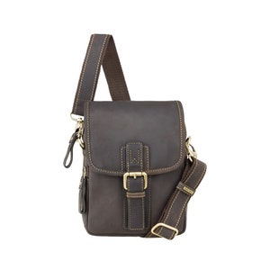 VISCONTI Jules - Oiled Brown - Leather Reporter Bag - Distressed Leather Bag - Vintage Leather Bag - Man Bag - 16208