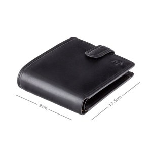 VISCONTI Luxury Black Button Close Leather Wallet With RFID - Etsy