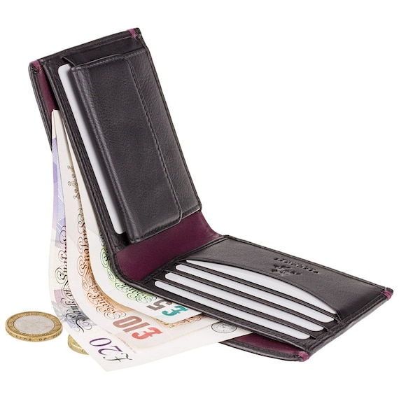 VISCONTI Portafoglio Nero in Pelle RFID Nero Bordeaux Portafoglio per Carte e Monete AP62 Portafogli Sottili Design piu Venduto Portafoglio da Uomo Etsy Italia
