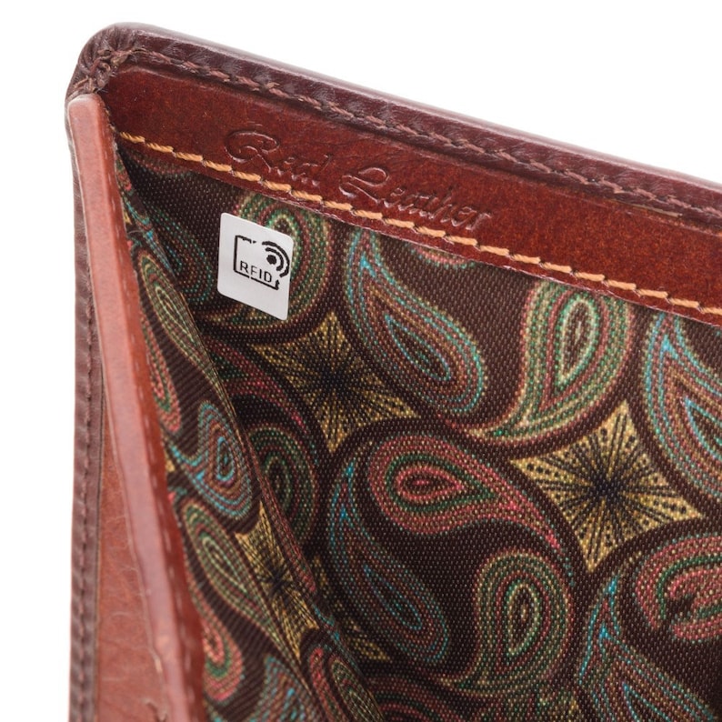 VISCONTI Hector AT62 Bifold Wallet For Men Card and Coin Section Handmade Wallet With Cash Burnished Tan Large Leather Wallet