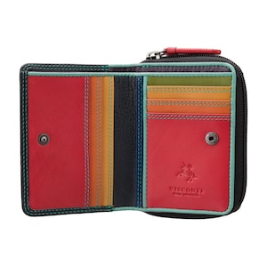 Small RFID Purse - Rainbow Collection - Black Rhumba - Colorful Purse For Girls - RB53 - Hawaii