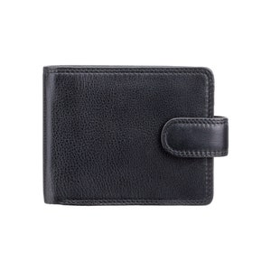 VISCONTI RFID Premium Leather Black Cash and Coin Wallet Large Leather ...