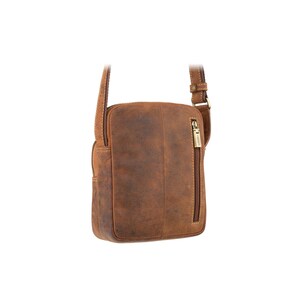 Handmade Small Leather Bag - Cross Body Small Leather Satchel - Leather Bags For Men by VISCONTI - Havanna Tan Premium Leather - TC68 image 6