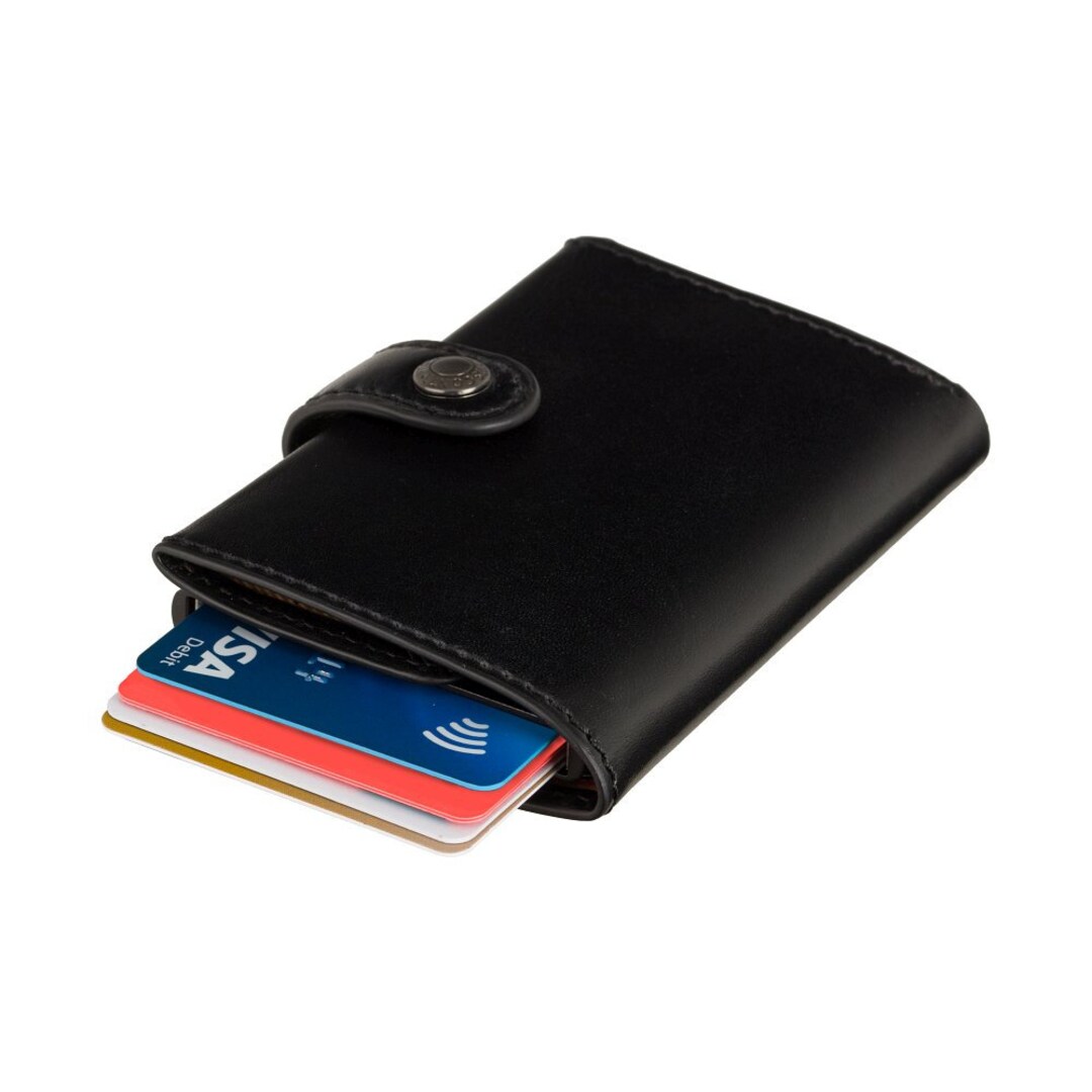 Pop Out Ejector Card Wallet by VISCONTI RFID Slim Leather Front Pocket