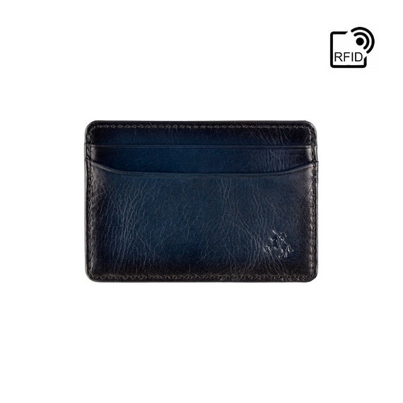 RFID Blocking Slim Card Wallet by VISCONTI - Slim Leather