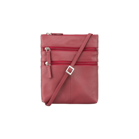 VISCONTI Sling Bags Collection 18606 Red Leather Bag for 