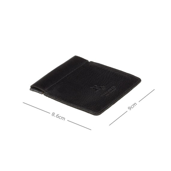Black leather rectangular coin purse