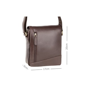 Collection de sacs à bandoulière VISCONTI - Bobbie - Marron - Sac en cuir pour femme - Sac en cuir unisexe - Sac femme - Sac messager A5 - S7