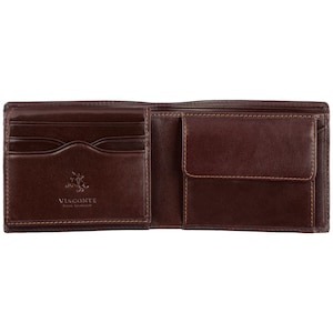 Brown Luxury Leather Wallet With RFID - Card and Coin Wallet - Card Case - Veg Tan - Mens Wallet - MZ4 - Best Seller
