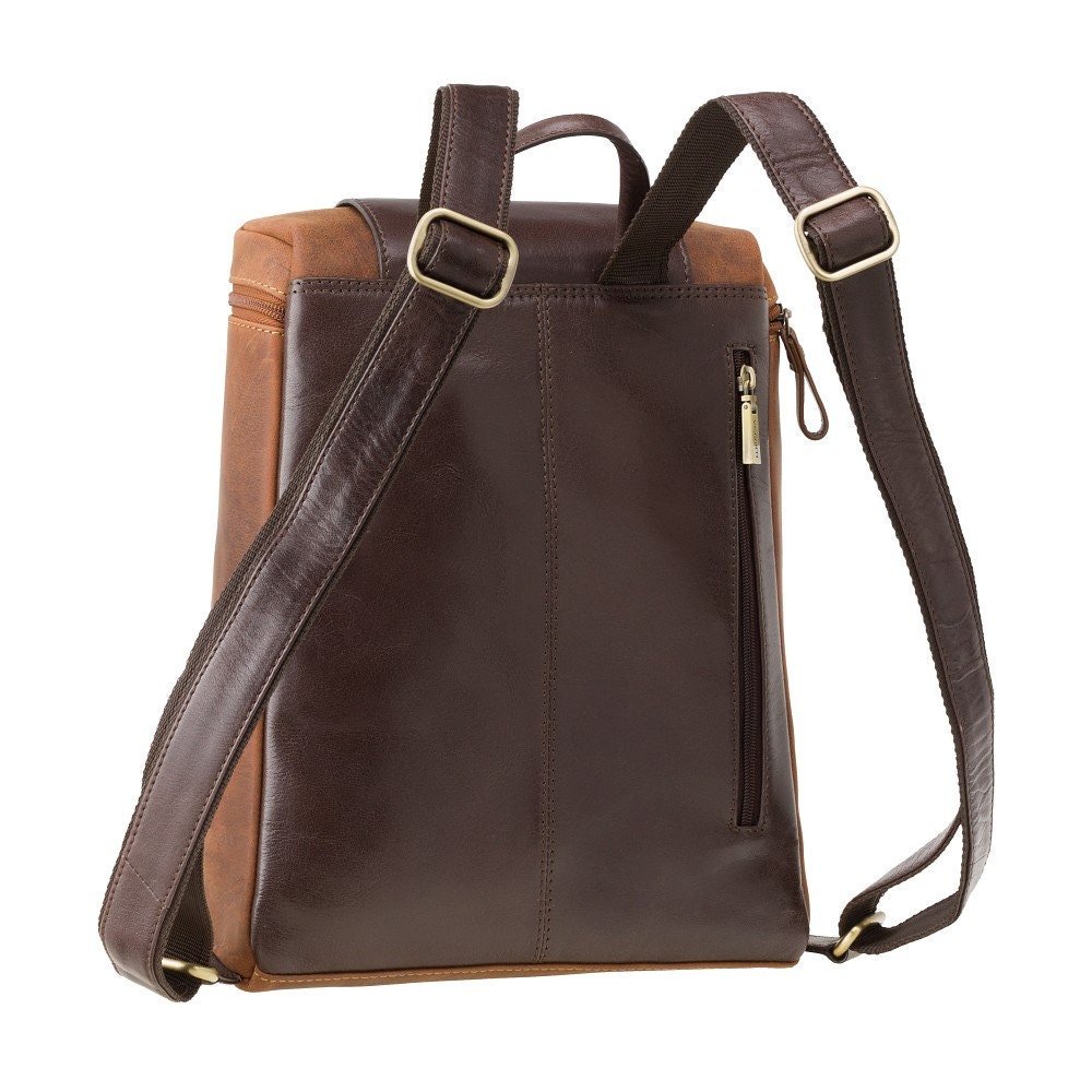 VISCONTI Leather Backpack - Leather Rucksack - Genuine  display picture 2