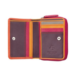 Petit porte-monnaie RFID - Collection arc-en-ciel - Orange - Porte-monnaie coloré pour fille - RB53 - Hawaï