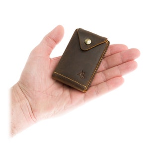Hiroto Micro Oil Tan Wallet by VISCONTI - Handmade Leather Card Wallet - RW54 Oil Tan