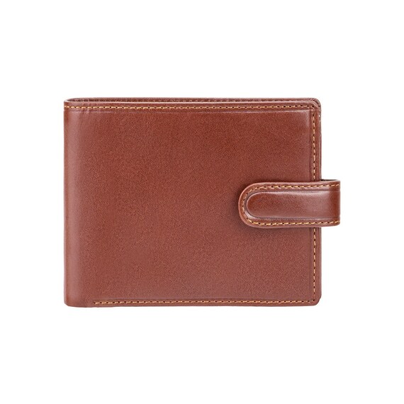 VISCONTI Luxury Brown Long Leather Wallet With RFID 
