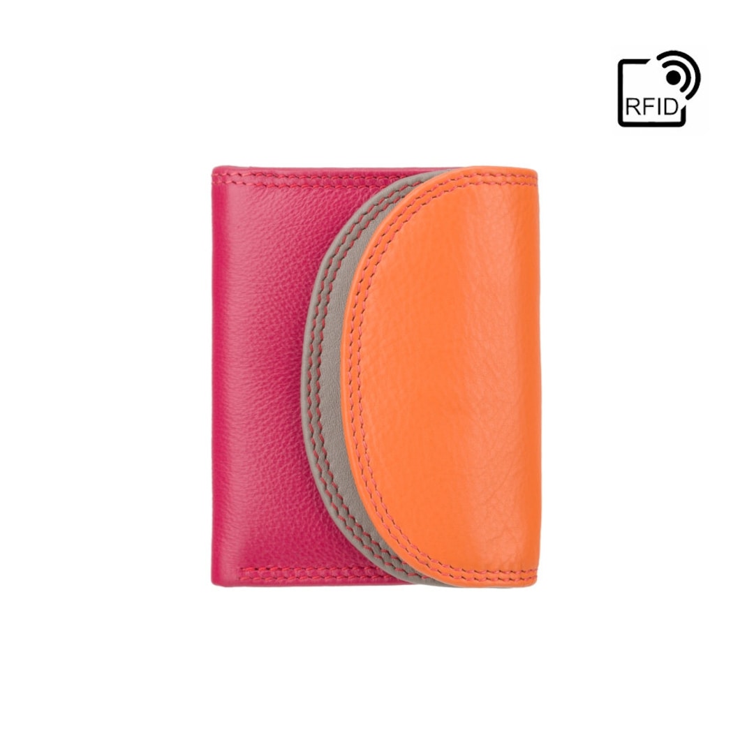 Best Selling RFID Purse by VISCONTI Rainbow Collection Orange Small