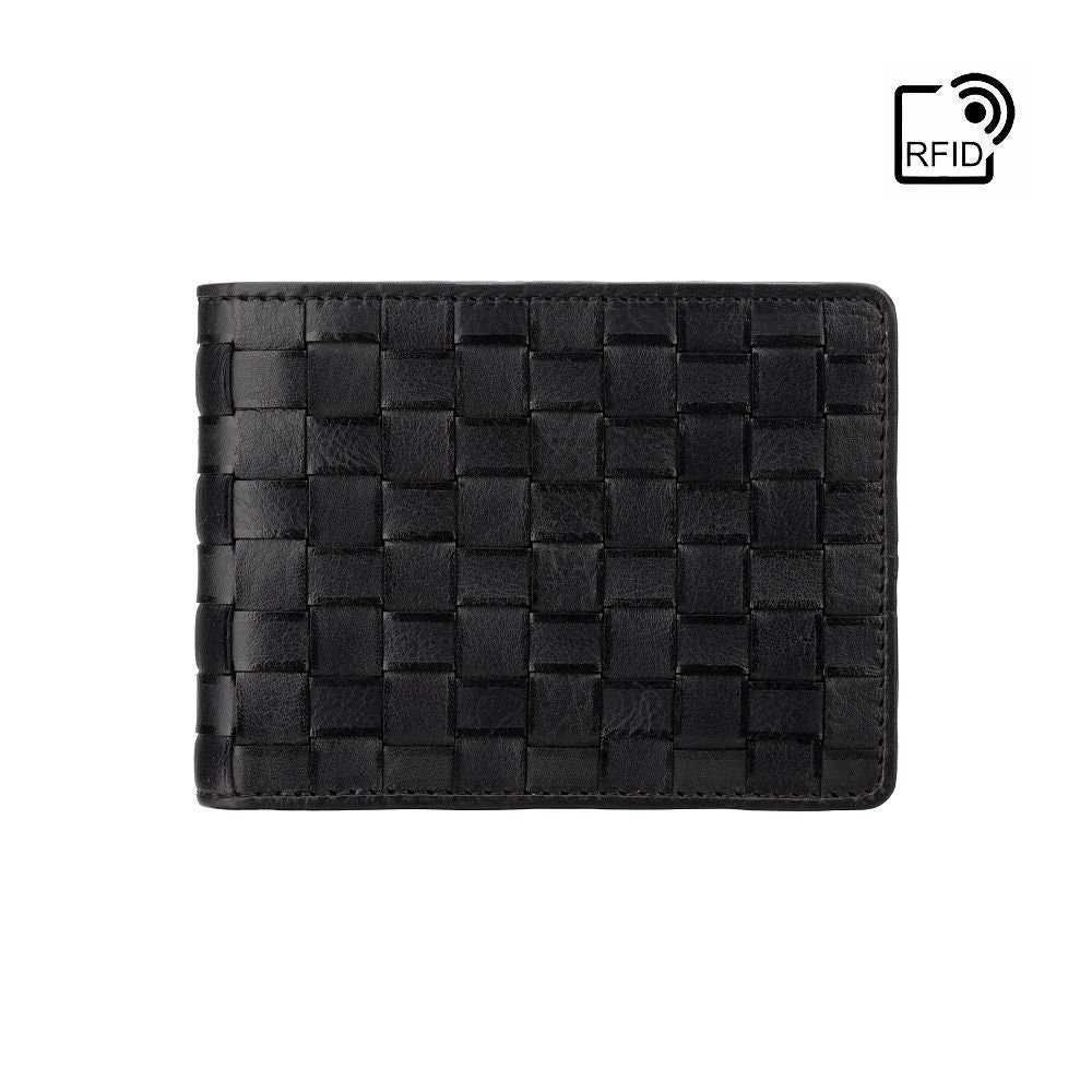 Woven Black Leather Wallet for Men - Stylish Designer Wallet Woven Black Leather Wallet for Men - Stylish Designer Wallet