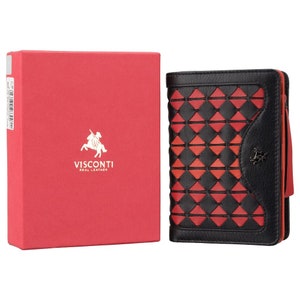 Cecile Small RFID Purse Wallet For Cards, Notes and Coins - Ladies Wallet - Women's Purse - BR75 Black Cherry