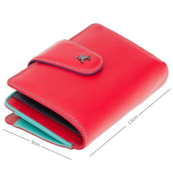 multi coloured leather purse