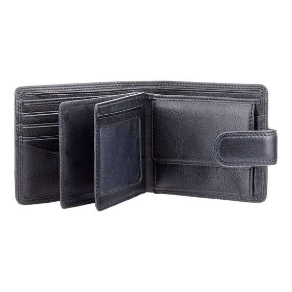 Portafoglio Uomo In Pelle Bovina Con Portamonete | 9 Slot Per Carte + 2 Scomparti Banconote | Protezione RFID | Dimensioni 11x8,2 Cm | Confezione Regalo