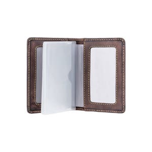VISCONTI - RFID Slim Leather Card Holder - Oiled Brown - Cardholder Wallet - Minimalist Wallet - Leather Wallets for Men - VSL24 - Handmade