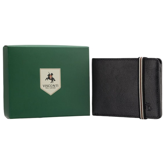 Bookworm Wallet Yoshi Portafoglio Da Uomo Con Tasca Per Monete In Pelle Con Chiusura RFID, Nero , Taglia Unica, Contemporaneo Portafoglio Uomo Carbonio