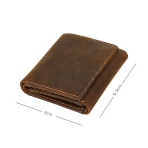 VISCONTI Dreifach gefaltete Leder Geldbörse - Oil TAN - Hunters Collection - Apachen - 700 - Tri-Fold - RFID Portemonnaie - Kleine Geldbörse - Herren Geldbörse