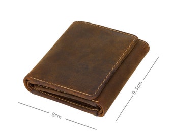 Portefeuille en cuir à trois volets VISCONTI - Oil TAN - Hunters Collection - Apache - 700 - Trois volets - Portefeuille RFID - Petit portefeuille - Portefeuille pour homme