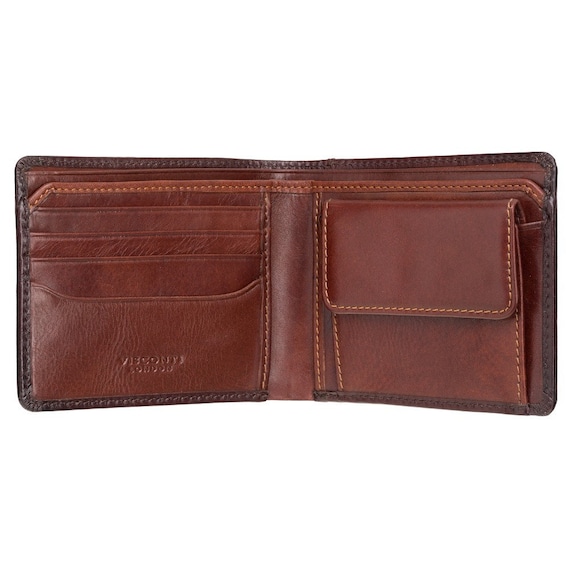 VISCONTI Burnished Tan Leather Wallet - Handmade Wallet With