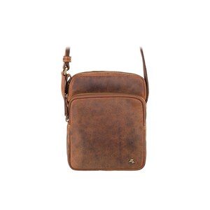 Handmade Small Leather Bag - Cross Body Small Leather Satchel - Leather Bags For Men by VISCONTI - Havanna Tan Premium Leather - TC68 image 4