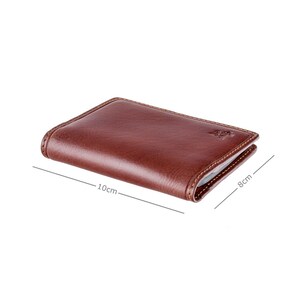 VISCONTI RFID Slim Leather Card Holder Luxury Tan Cardholder Wallet ...