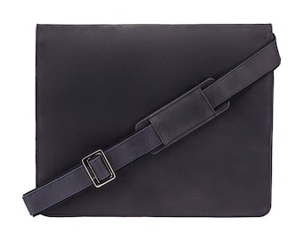 ヴィスコンティ ヴィンテージ ブラックレザー クロスボディ