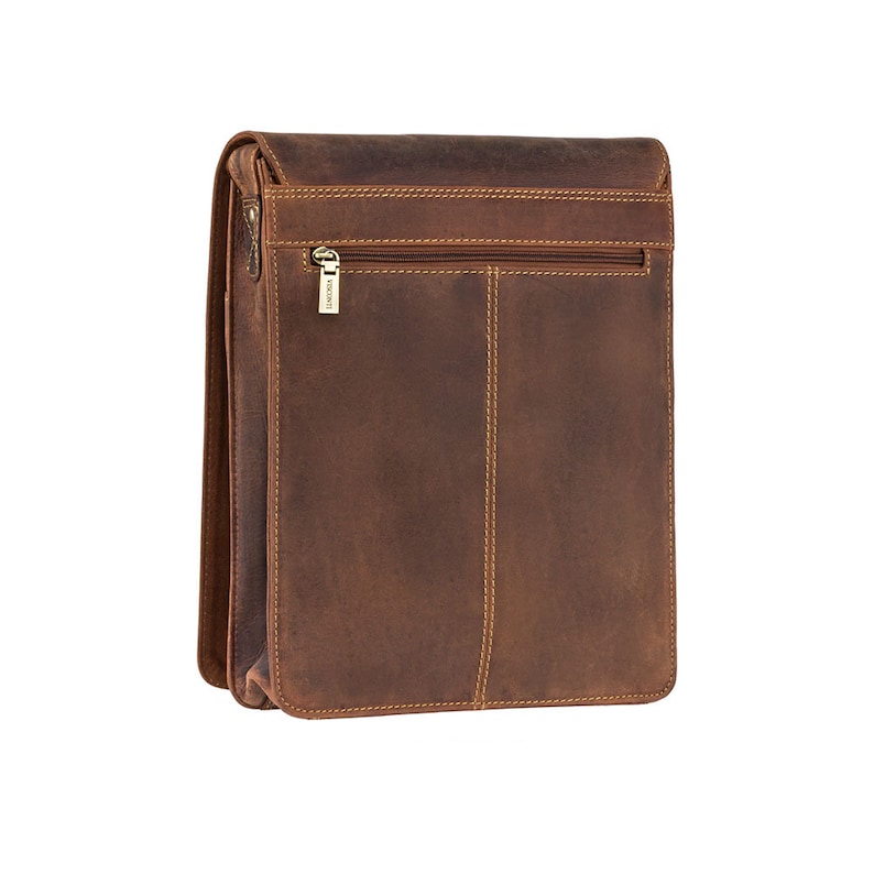 Designer Man Bag Oiled Tan Leather Portrait Messenger Bag Etsy