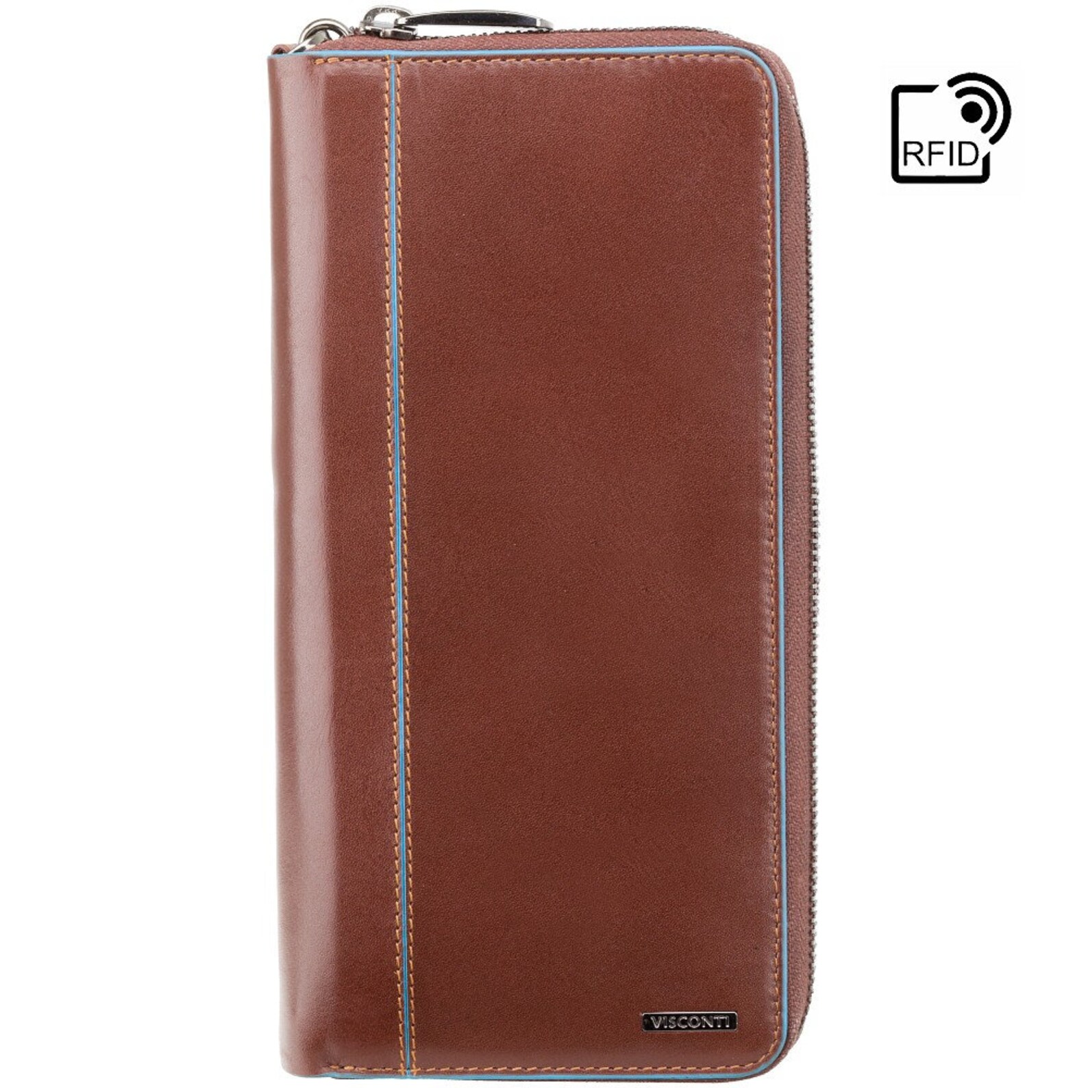 Premium Leather RFID Travel Wallet VISCONTI Brown ALP89 Etsy