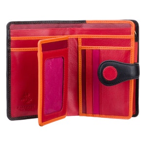 VISCONTI Leather Purse - Ladies Wallet - Womens Wallets - Genuine Leather RFID Blocking - Button Close Purse - P1 Saturn