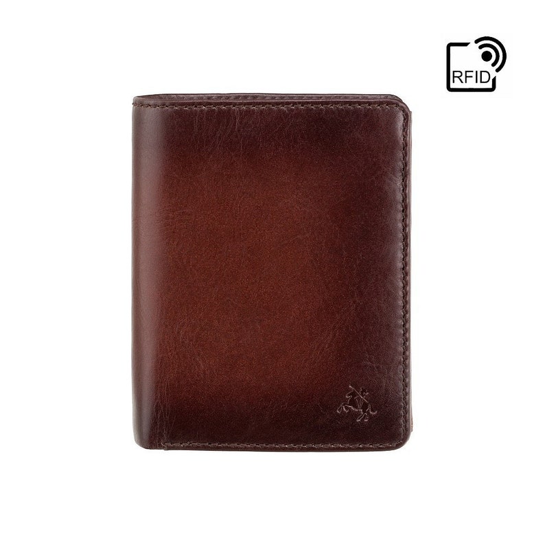 VISCONTI Hector AT62 Bifold Wallet For Men Card and Coin Section Handmade Wallet With Cash Burnished Tan Large Leather Wallet