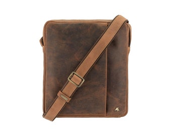 Handgemachte Kleine Ledertasche - Cross Body Leder Satchel - Ledertaschen Für Männer von VISCONTI - Premium Leder - Watson - TC69 Havana Tan