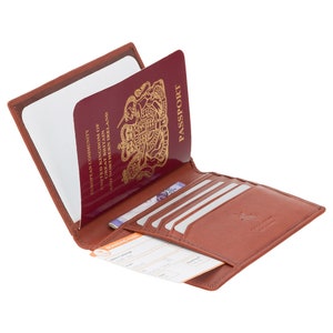 Capa para passaporte em couro marrom - Marrom - Porta passaporte - Carteira de cartão - Acessórios de viagem - 2201