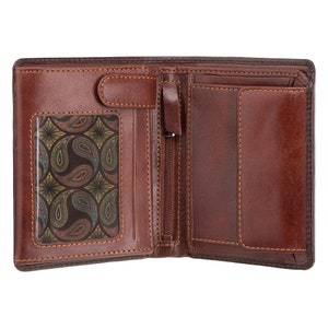 Burnished Tan Large Leather Wallet - Handmade Wallet With Cash, Card and Coin Section - Bifold Wallet For Men - VISCONTI Hector AT62