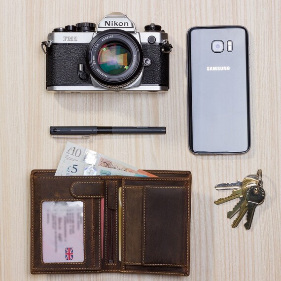709 Visconti Da Uomo RFID Blocco CACCIATORI Portafoglio di Pelle per le carte Note Monete