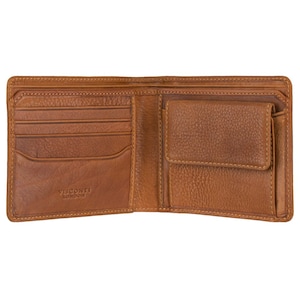 VISCONTI Luxury Oak Tan Leather Wallet With RFID Protection Cash, Card ...